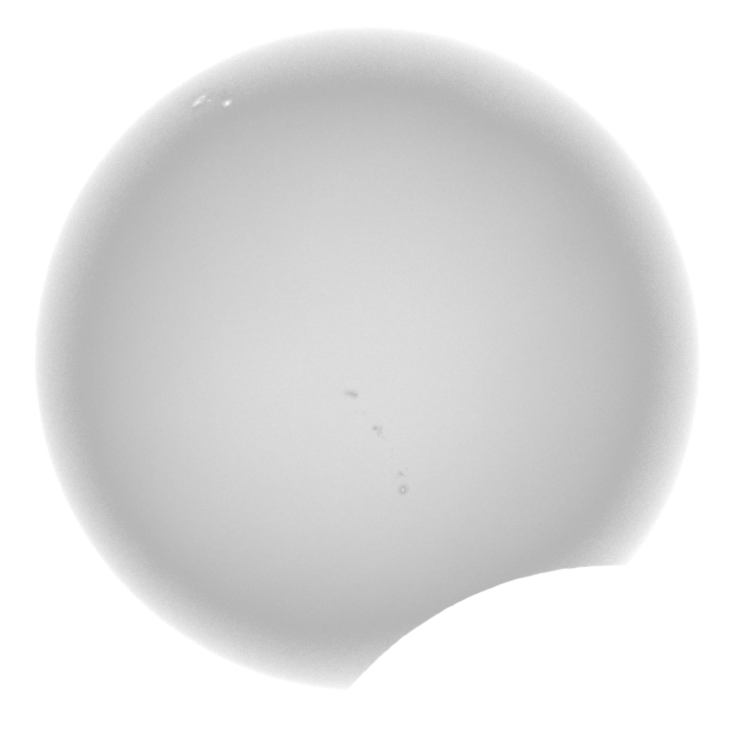 The sun 6% eclipsed, photographed at 11:59 local time.