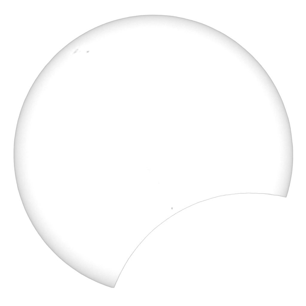 The sun 19% eclipsed, photographed at 12:13 local time.