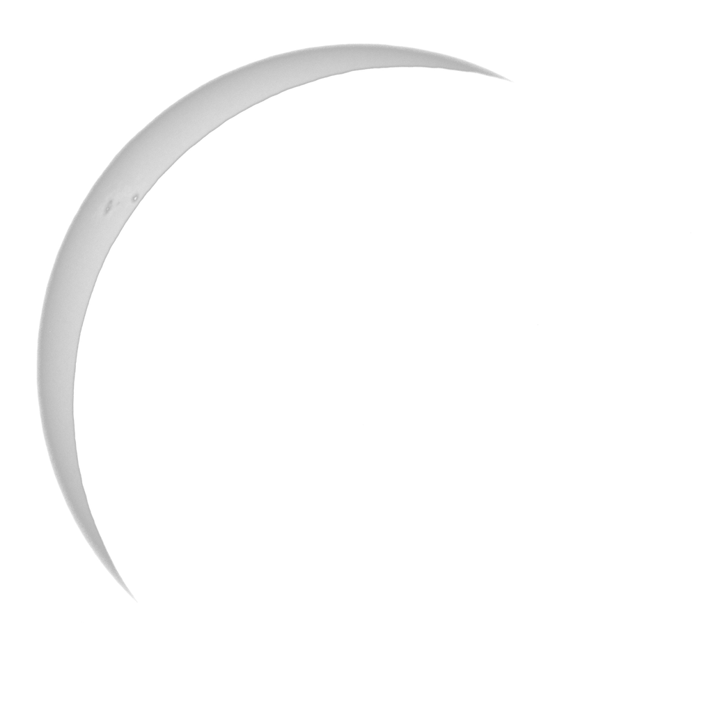 The sun 94% eclipsed, photographed at 13:10 local time.